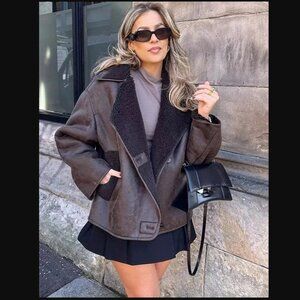 Zara Dark Brown Coat
